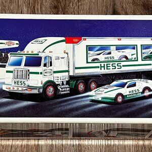 Vintage 1997 Hess Toy Truck And Racers NEW IN BOX